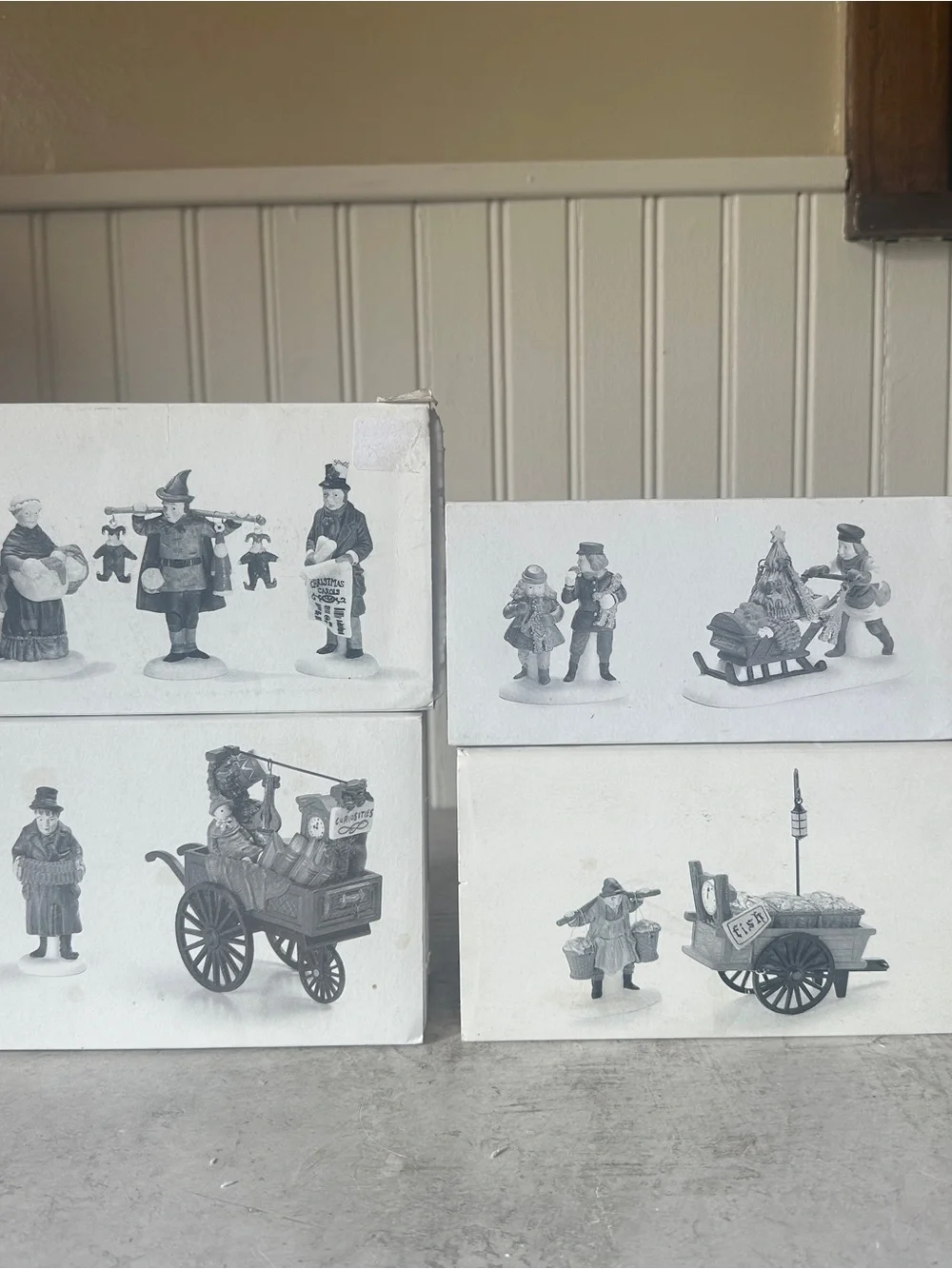Dept 56 Lot Of 4 Boxes Market Cart Vendor 9 Accessory Pcs Heritage Accessories
